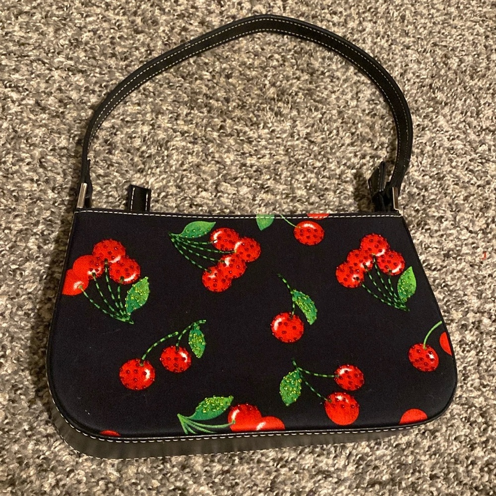 Cherry print purse